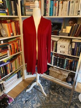 Ruby Red J. Jill Open Front Cardigan - Size M